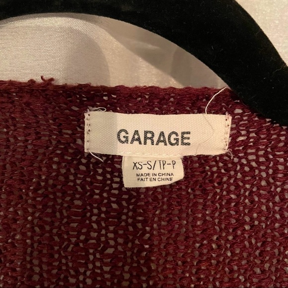 garage burgundy knit cardigan - Picture 3 of 3